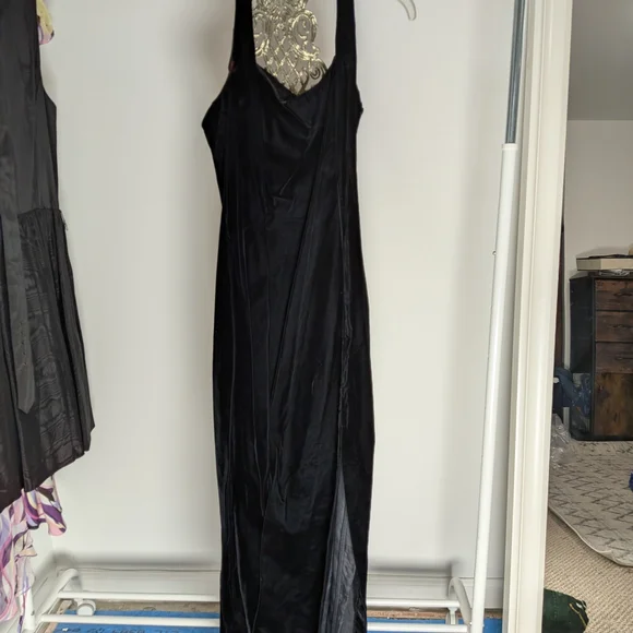 slim fit dress slacks Vintage 1990s Jessica McClintock Gunne Sax Black and Gold Corset Top